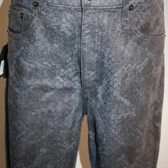 Rag & Bone Nina High Rise Ankle Cigarette Jeans Black Snake Foil SZ 30 NWT $255 - Picture 7 of 16